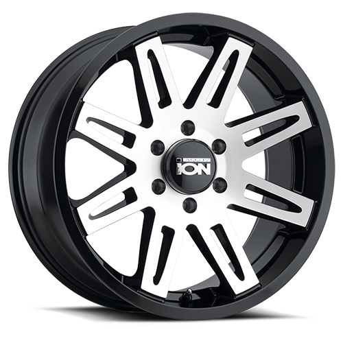 Cast Aluminum Wheels 142 BK 18x9 Machined Spokes Black ION Wheels