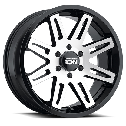 Cast Aluminum Wheels 142 BK 18x9 Machined Spokes Black ION Wheels