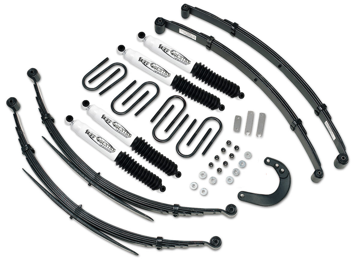 4 Inch Lift Kit 73-87 Chevy Truck/GMC Truck/Suburban/Blazer/Jimmy 1/2 Ton 4WD Heavy Duty Fits Models w/52 Inch long Rear Springs Tuff Country