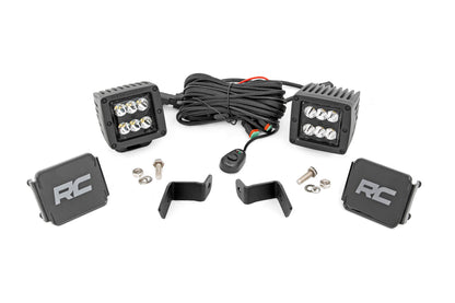 LED Light Kit | Ditch Mount | 2" Black Pair | Spot | Ford F-150 (15-26)/F-150 Lightning (22-26)