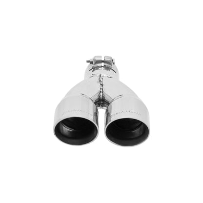 Exhaust Tip Exhaust Tip 3.00 Inch Dual Angle Cut Polished SS Fits 2.50 Inch Tubing -Clamp On Flowmaster