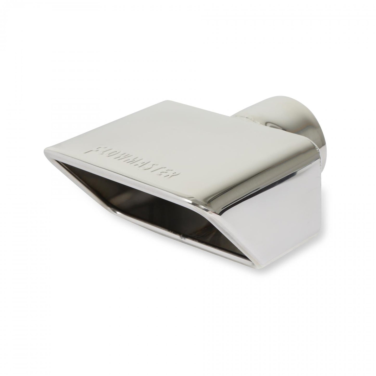 Exhaust Tip Exhaust Tip 3.0 X 5.5 Polished Angle Rolled Edge Fits 2.5 Inch Tubing Flowmaster