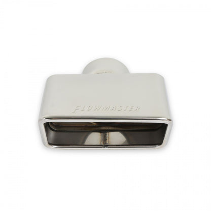 Exhaust Tip Exhaust Tip 3.0 X 5.5 Polished Angle Rolled Edge Fits 2.5 Inch Tubing Flowmaster