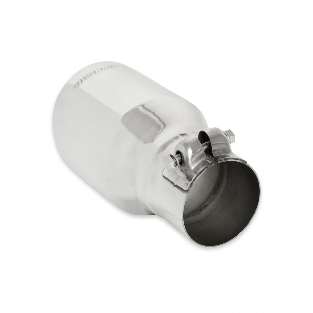 Exhaust Tip Exhaust Tip 4.00 Inch Rolled Angle Polished SS Fits 2.50 Inch Tubing Clamp On Flowmaster