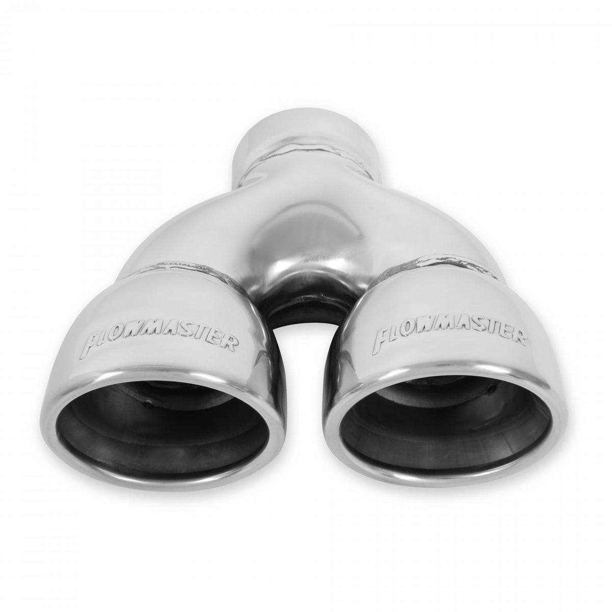 Exhaust Tip Exhaust Tip Dual 3.5 Inch Rolled Angle Polished SS Fits 2.50 Inch Tubing-Weld On Flowmaster