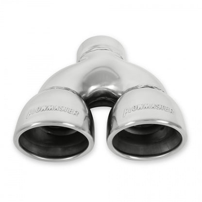 Exhaust Tip Exhaust Tip Dual 3.5 Inch Rolled Angle Polished SS Fits 2.50 Inch Tubing-Weld On Flowmaster