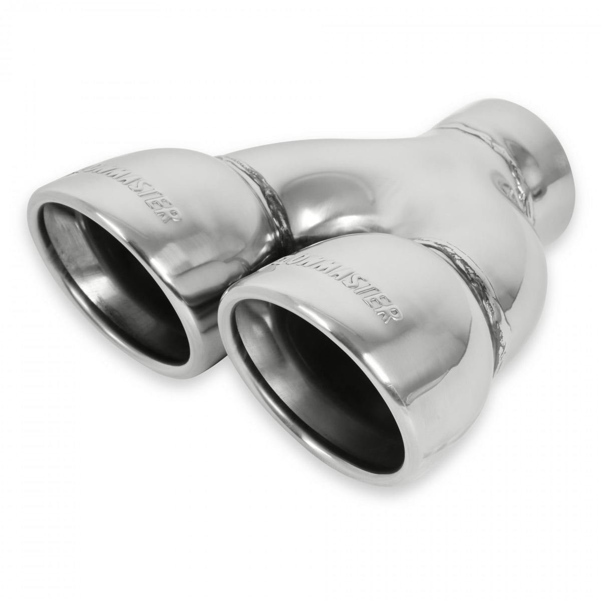 Exhaust Tip Exhaust Tip Dual 3.5 Inch Rolled Angle Polished SS Fits 2.50 Inch Tubing-Weld On Flowmaster