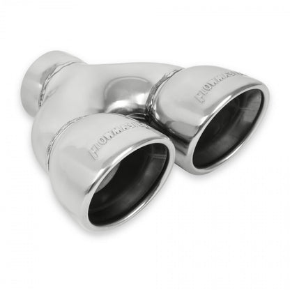 Exhaust Tip Exhaust Tip Dual 3.5 Inch Rolled Angle Polished SS Fits 2.50 Inch Tubing-Weld On Flowmaster