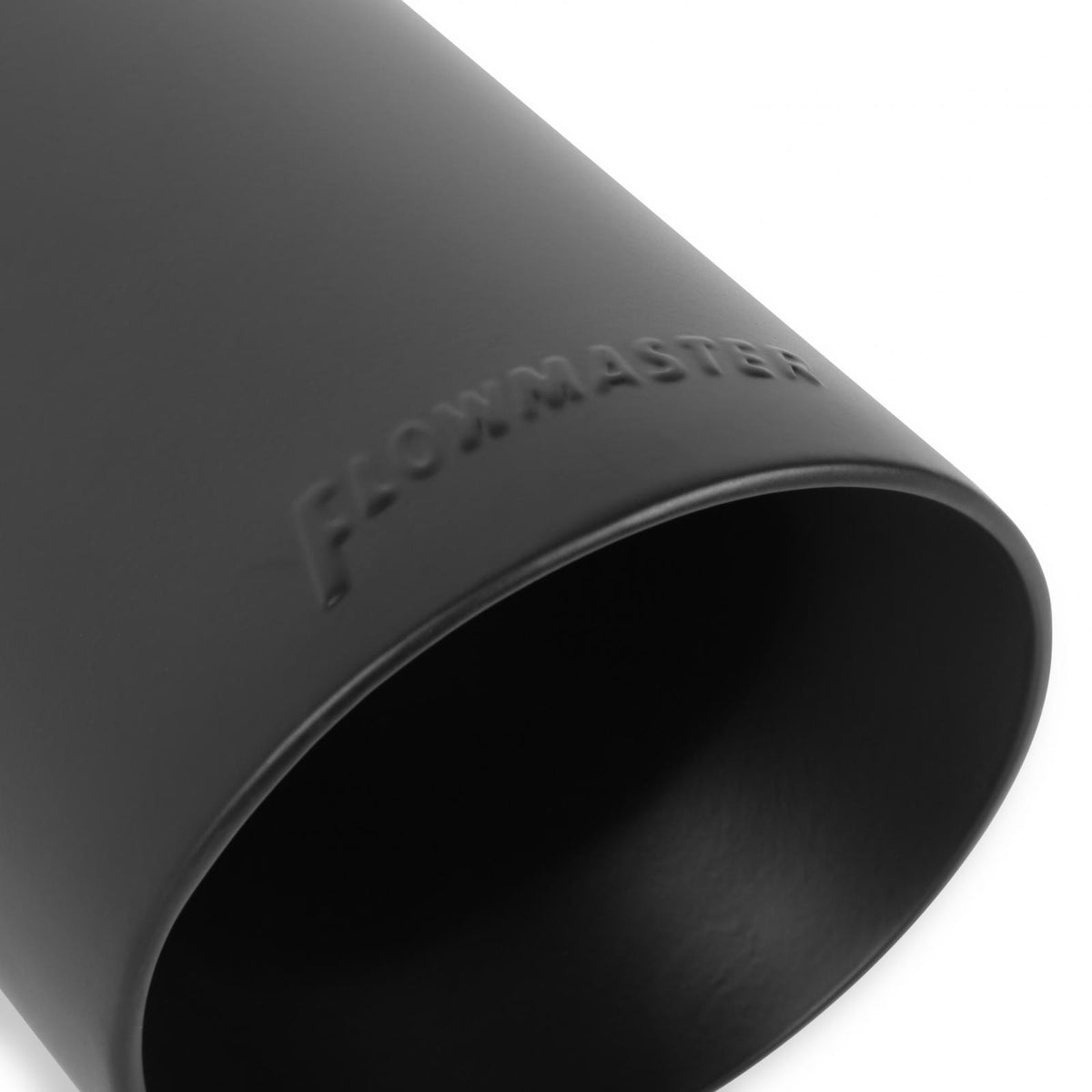 Exhaust Tip Exhaust Tip 4.00 Inch Black Angle Cut Fits 3 Inch Tubing, 13.00 Inch Long Clamp On Flowmaster