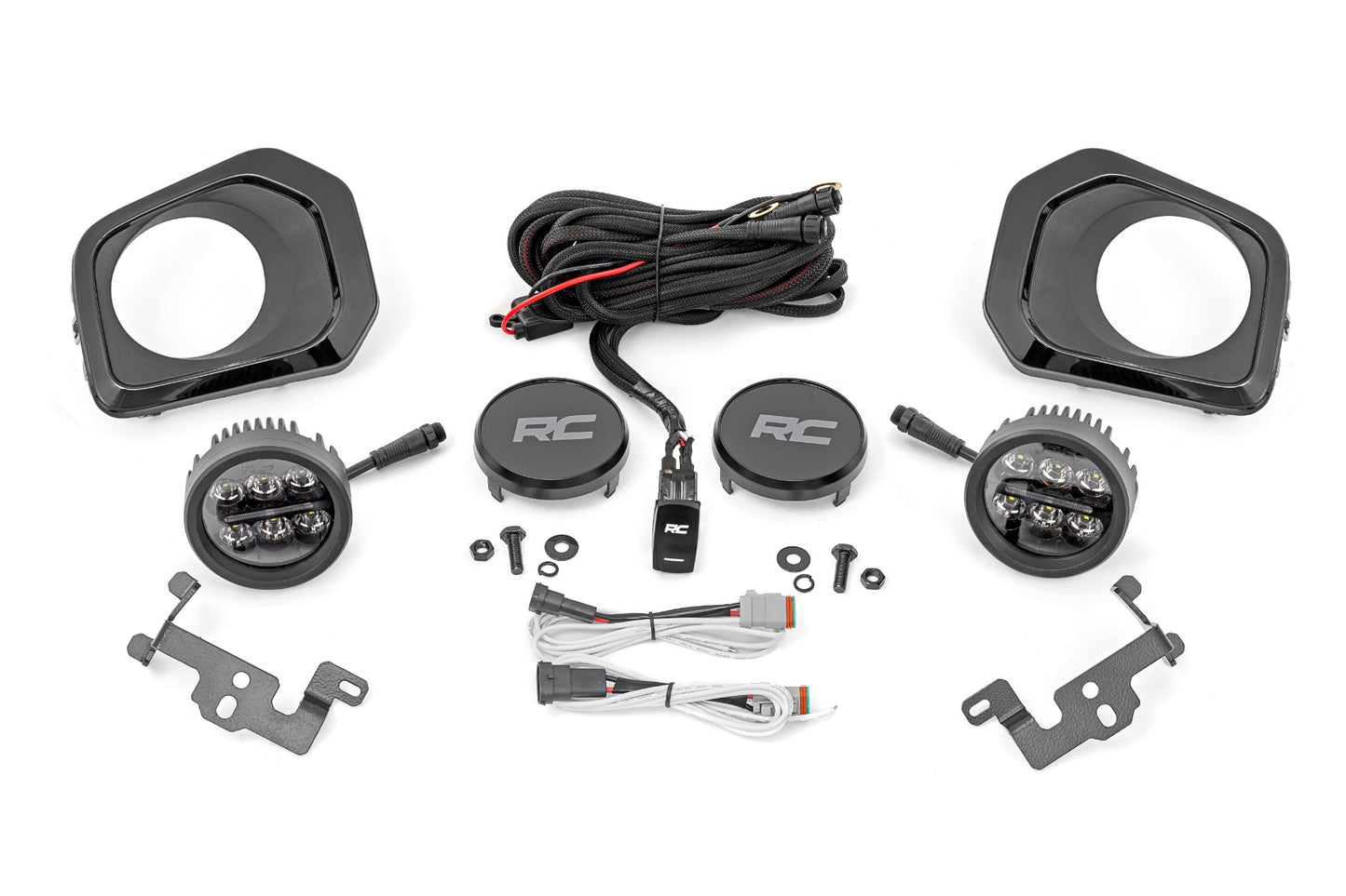 LED Fog Light Kit | 3.5 Inch Round Black Series | Amber DRL | Toyota Tacoma (16-23)