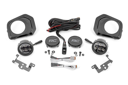 LED Fog Light Kit | 3.5 Inch Round Black Series | Amber DRL | Toyota Tacoma (16-23)