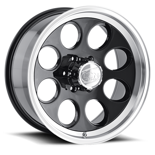 Cast Aluminum Wheels 171 BK 15x10 Machined Lip Black ION Wheels
