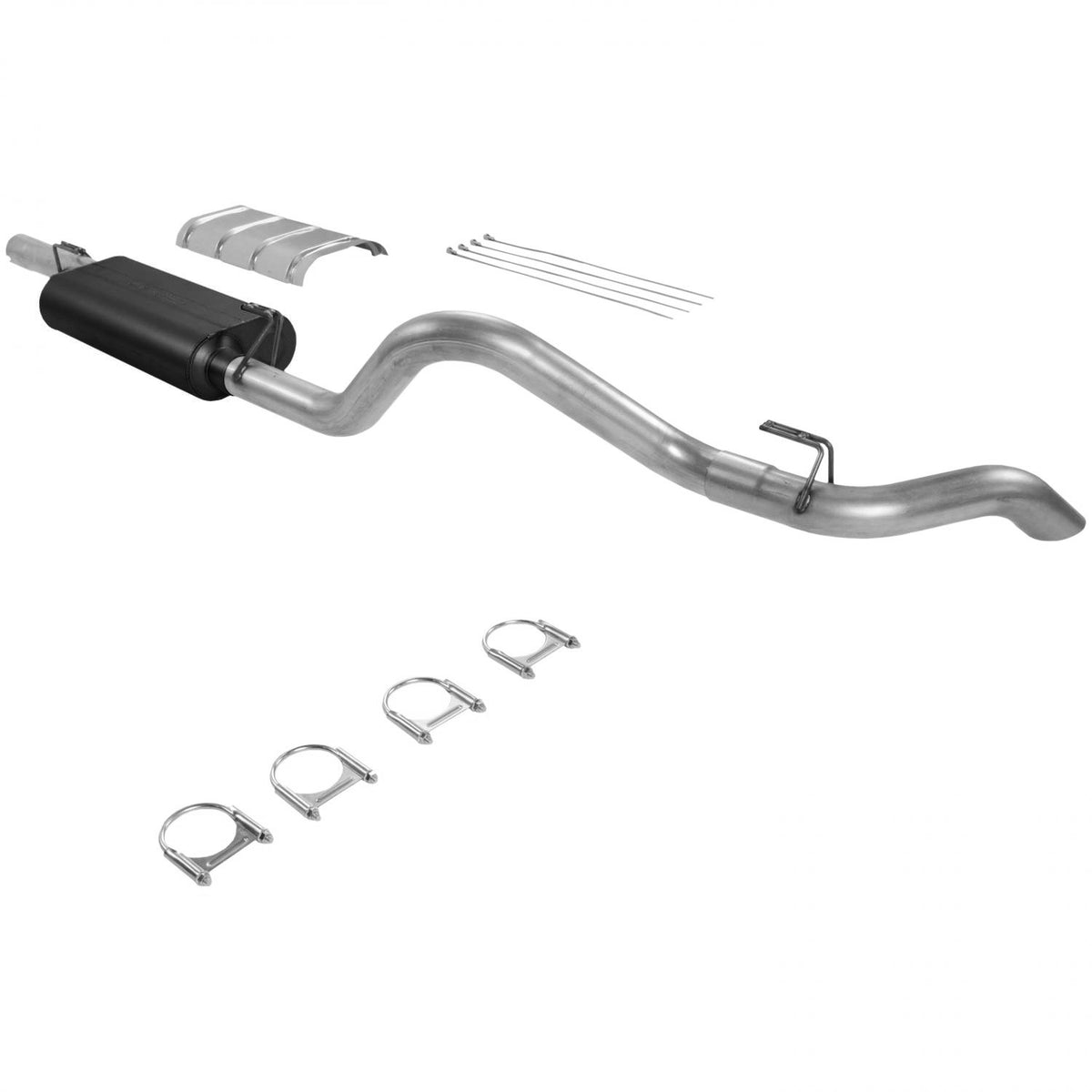 Force Ii Cat-Back Exhaust System 1988-1992 Chevrolet/Gmc Truck 1/2 Ton Or 3/4 Ton, Standard Cab/Short Bed With 5.7L Engine Using A Slip-Fit Catalytic Converter Mild Sound Flowmaster