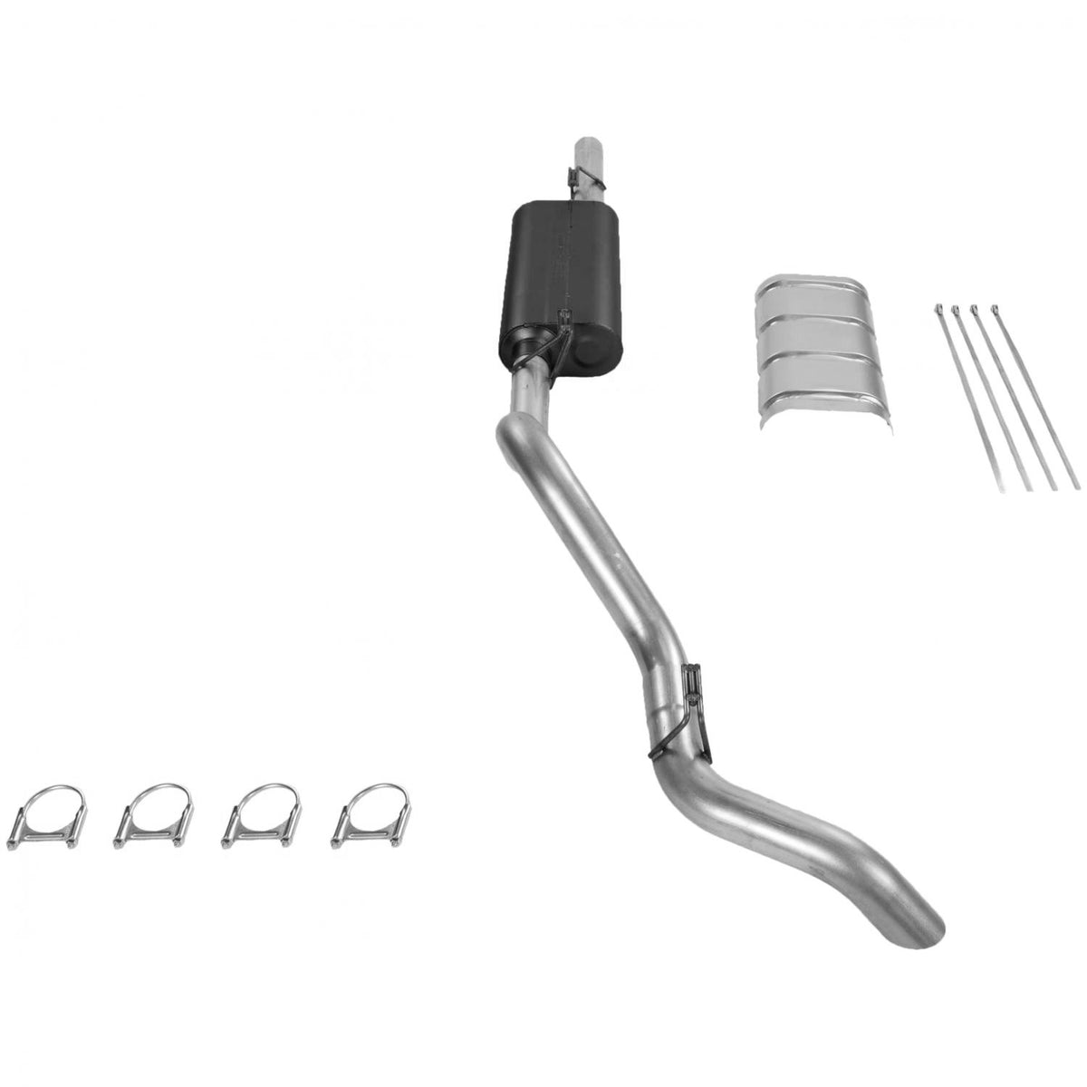 Force Ii Cat-Back Exhaust System 1988-1992 Chevrolet/Gmc Truck 1/2 Ton Or 3/4 Ton, Standard Cab/Short Bed With 5.7L Engine Using A Slip-Fit Catalytic Converter Mild Sound Flowmaster