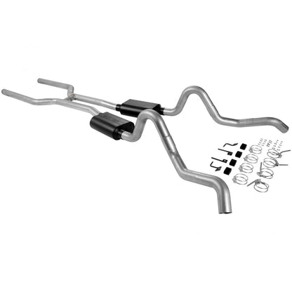 American Thunder Crossmember-Back Exhaust System Fits 1964-1967 GM A-Body With A V8 Engine 3.0 Inch Aluminized Pipes Aggressive Sound Flowmaster
