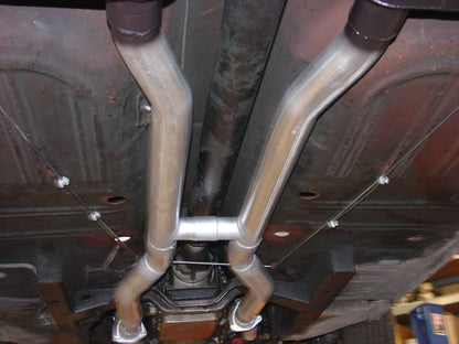 American Thunder Crossmember-Back Exhaust System Fits 1967-1970 Ford Mustang With V8 Engine And Headers. Aluminized Steel Aggressive To Moderate Sound Flowmaster