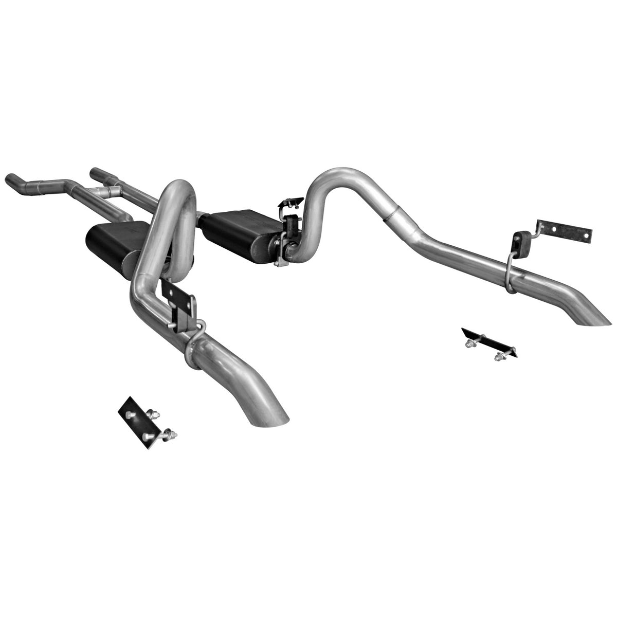 American Thunder Crossmember-Back Exhaust System 1967-1970 Ford Mustang With V8 Engine, 2.5 Inch Pipes Aggressive Sound Flowmaster
