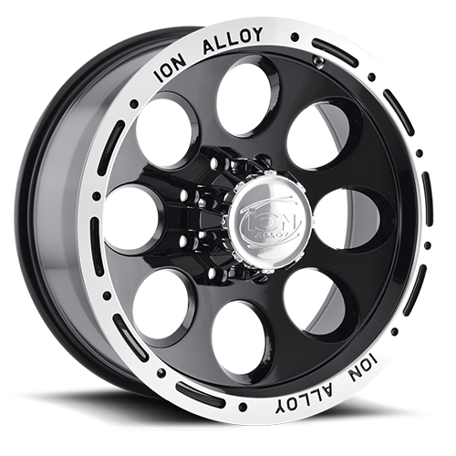 Cast Aluminum Wheels 174 15x10 Machined Lip Black ION Wheels