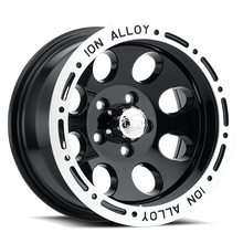 Cast Aluminum Wheels 174 17x9 Machined Lip Black ION Wheels