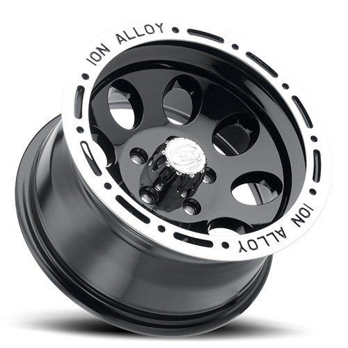 Cast Aluminum Wheels 174 17x9 Machined Lip Black ION Wheels