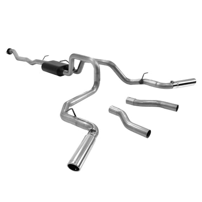 American Thunder Cat-Back Exhaust System 1999-2007* Silverado/Sierra 1500 4.3L, 4.8L, 5.3L Engine Aluminized Steel Aggressive To Moderate Sound Flowmaster