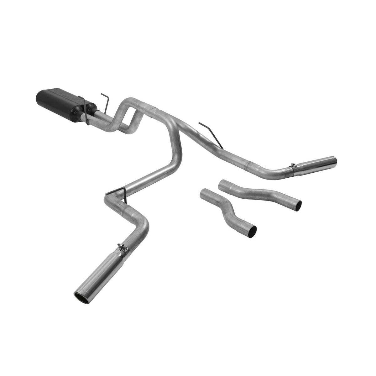 American Thunder Cat-Back Exhaust System 2002-2005 Dodge Ram 1500 With 4.7L, 5.9L Engine Fits 2/4 Wheel Drive, All Wheelbases Aggressive To Moderate Sound Flowmaster