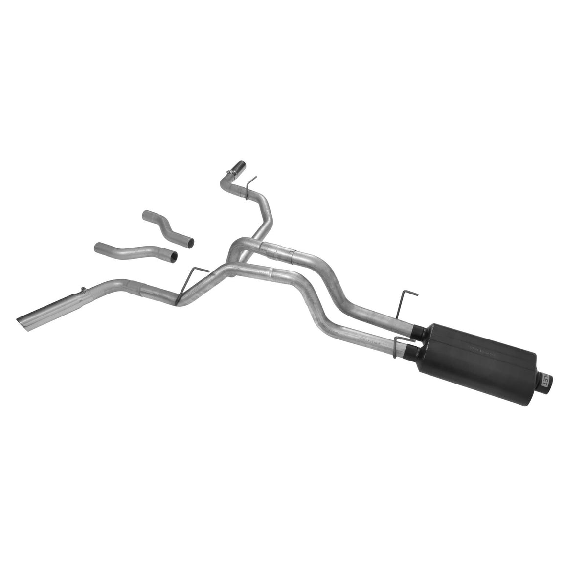 American Thunder Cat-Back Exhaust System 2002-2005 Dodge Ram 1500 With 4.7L, 5.9L Engine Fits 2/4 Wheel Drive, All Wheelbases Aggressive To Moderate Sound Flowmaster