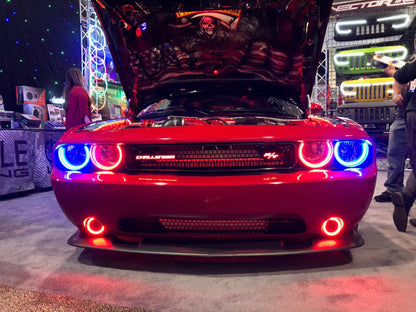 Oracle Dodge Challenger 08-14 LED Waterproof Fog Halo Kit - Green
