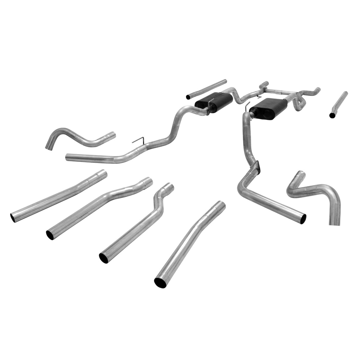 American Thunder Crossmember-Back Exhaust System Fits 1967-1972 Chevrolet/Gmc C10, C15 1/2 Ton Trucks With V8 Engine Aggressive To Moderate Sound Flowmaster