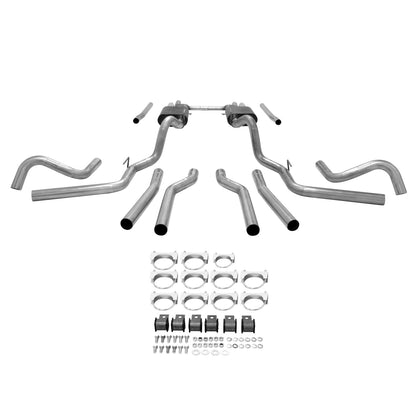 American Thunder Crossmember-Back Exhaust System Fits 1967-1972 Chevrolet/Gmc C10, C15 1/2 Ton Trucks With V8 Engine Aggressive To Moderate Sound Flowmaster