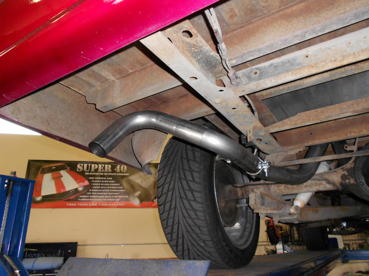 American Thunder Crossmember-Back Exhaust System Fits 1967-1972 Chevrolet/Gmc C10, C15 1/2 Ton Trucks With V8 Engine Aggressive To Moderate Sound Flowmaster