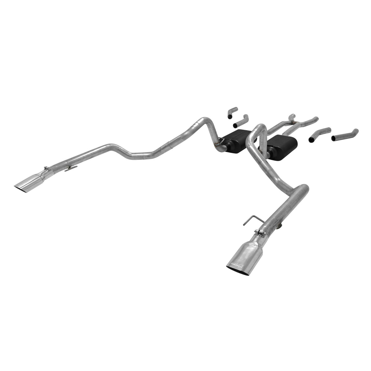 American Thunder Crossmember-Back Exhaust System 1965-1968 Chevrolet Impala, Caprice Coupes, Wagons And Convertibles With A V8 Engine Aggressive To Moderate Sound Flowmaster