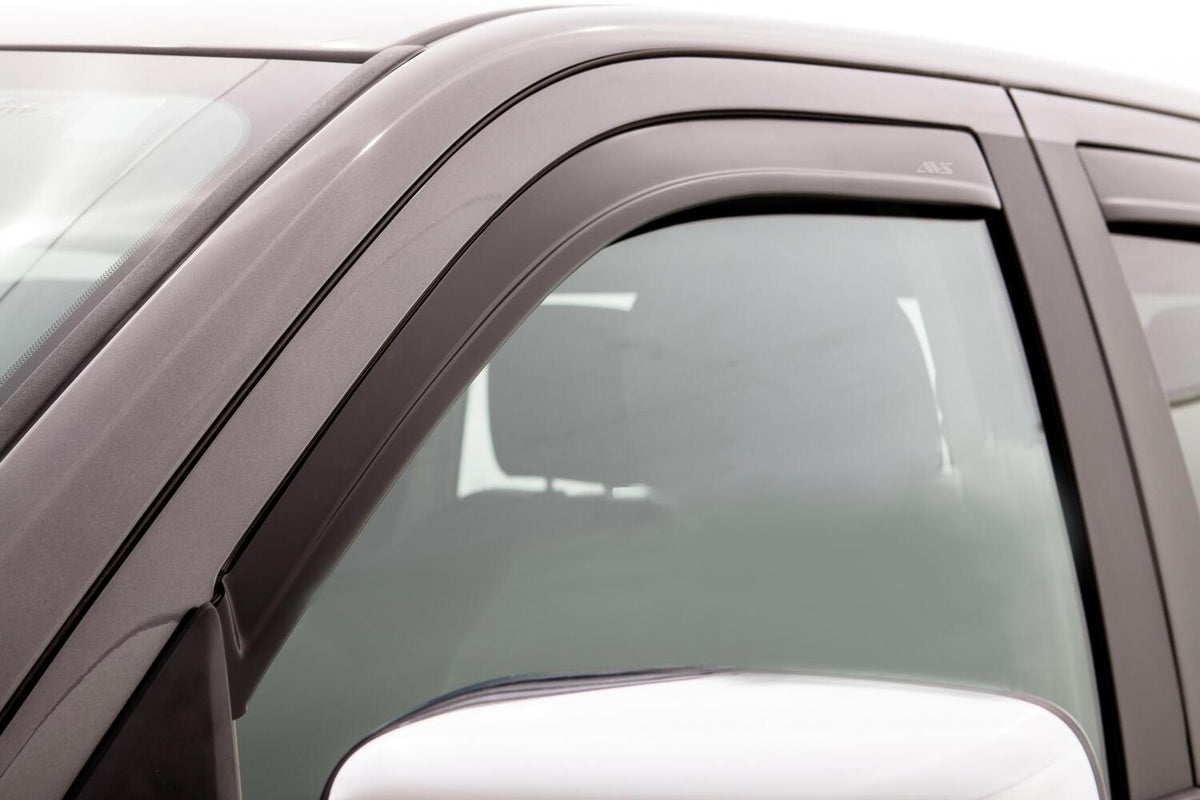 Ventvisor Deflector for 2009-2023 Ram 1500/Dodge Ram 1500 Quad Cab Pickup Matte Black Low Profile In-Channel Mount 4 Piece AVS