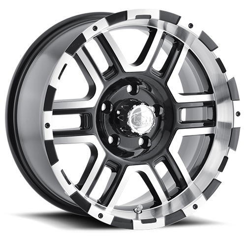 Cast Aluminum Wheels 179 BK 17x8 Machined Face Black ION Wheels