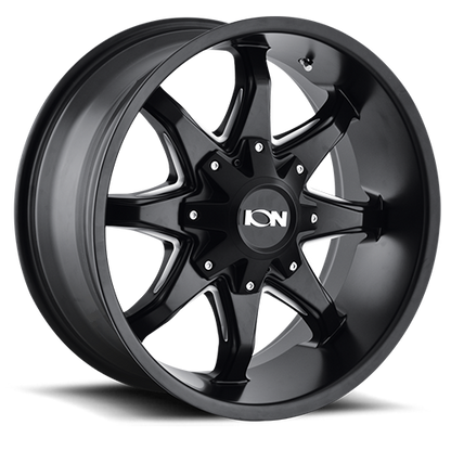 Cast Aluminum Wheels 181 SB-M 20x12 Milled Spokes Satin Black ION Wheels