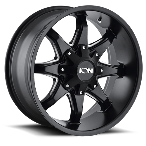 Cast Aluminum Wheels 181 SB-M 17x9 Milled Spokes Satin Black ION Wheels