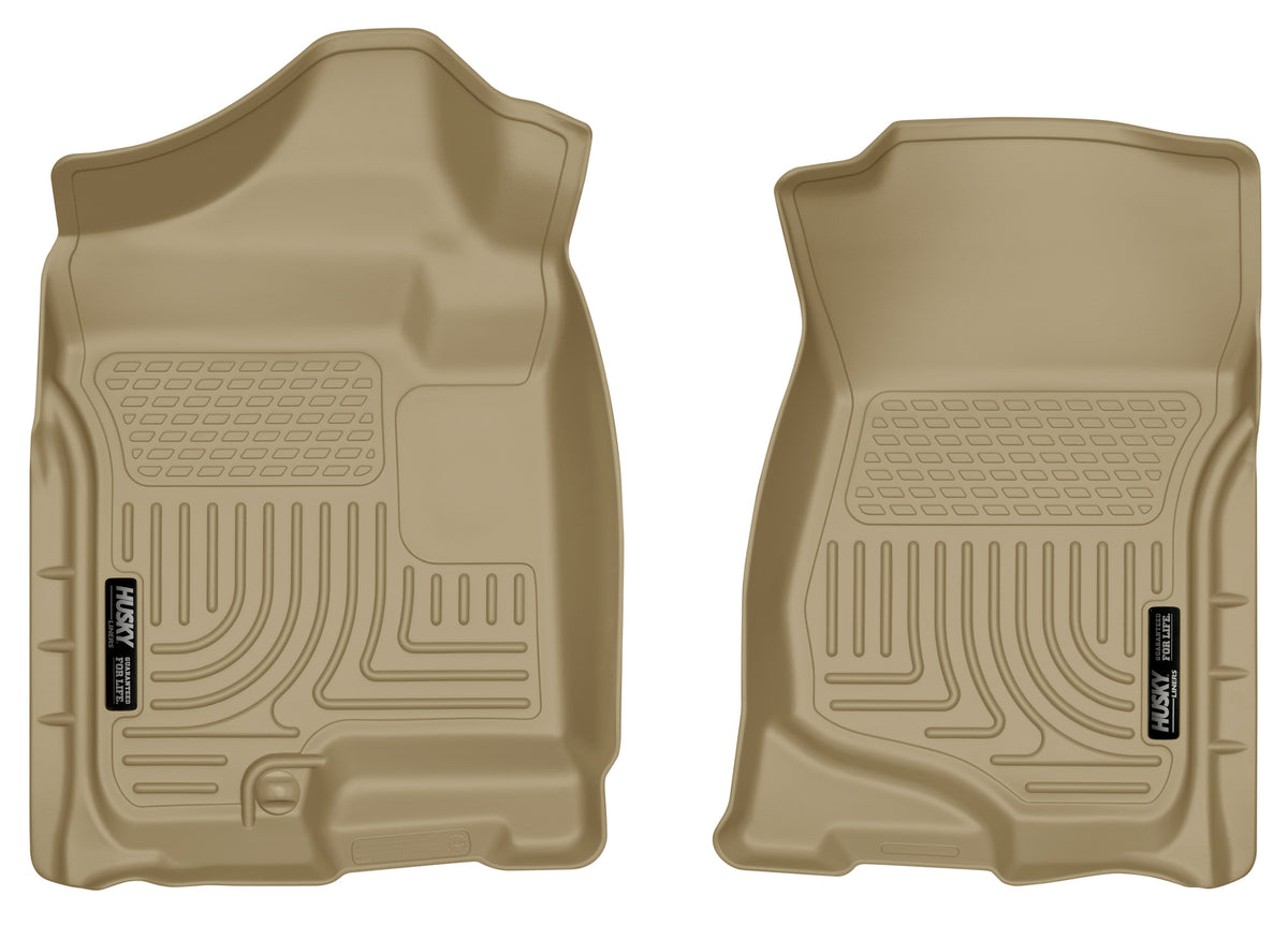 Weatherbeater Front Floor Liners For 2007-2014 Escalade ESV/EXT, Avalanche, Silverado 1500/2500 HD/3500 HD Husky Liners