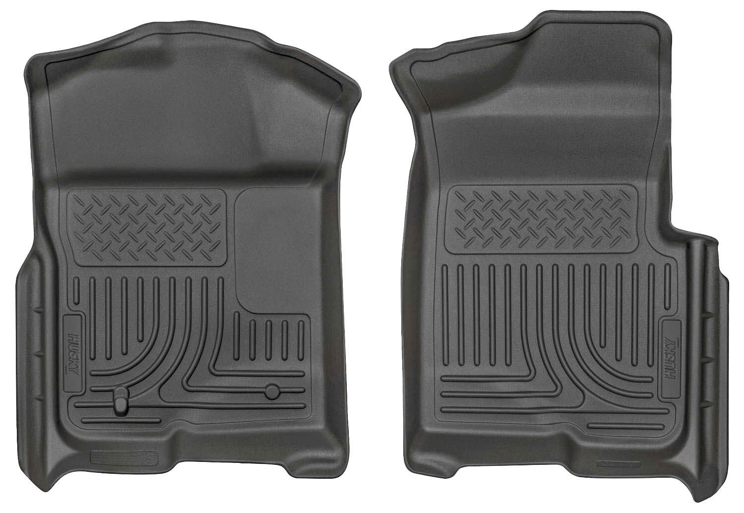 Weatherbeater Front Floor Liners For 2009-2014 F-150 Black Husky Liners