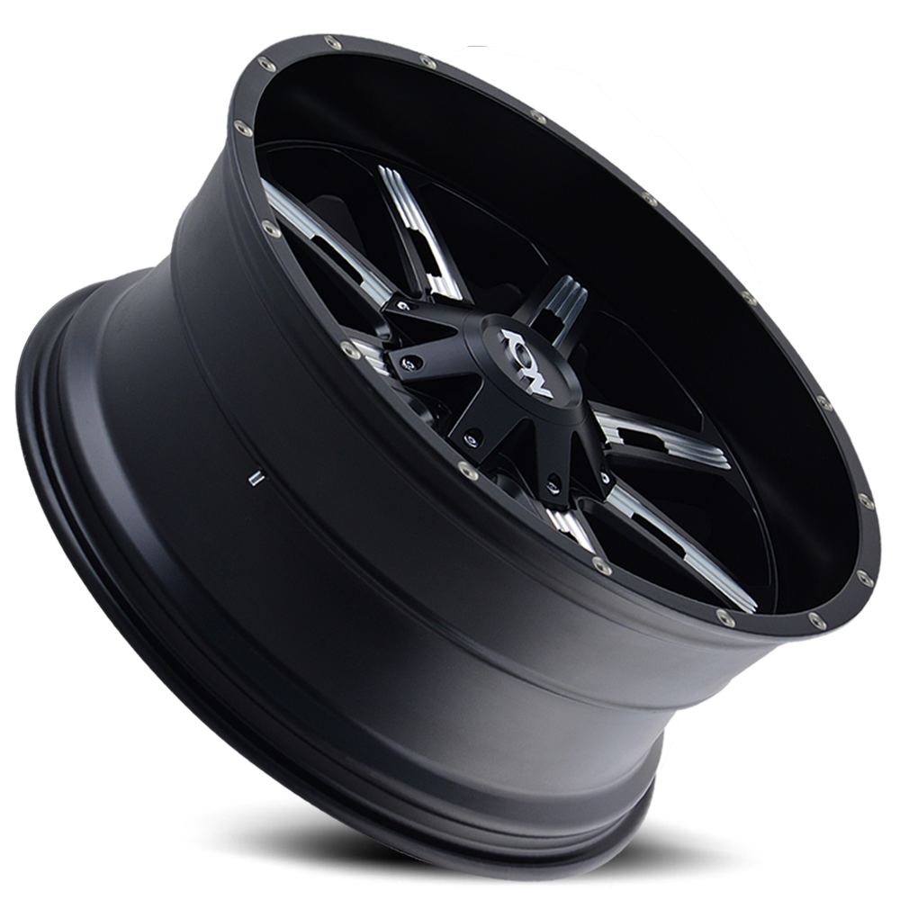 Cast Aluminum Wheels 184 SB 17x9 Milled Spokes Satin Black ION Wheels