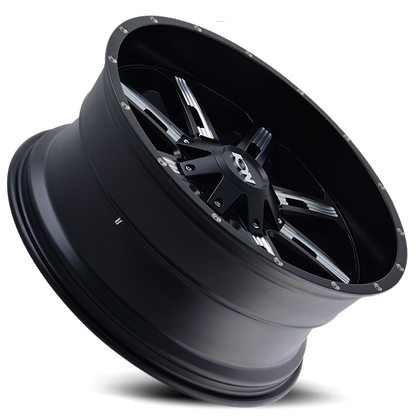 Cast Aluminum Wheels 184 SB 17x9 Milled Spokes Satin Black ION Wheels