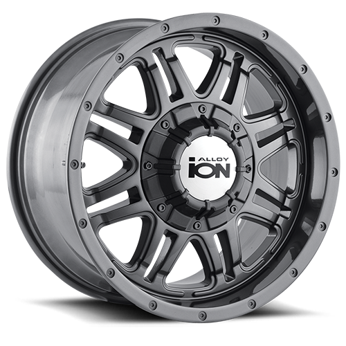 Cast Aluminum Wheels 186 GY 17x8 Gunmetal Gray ION Wheels