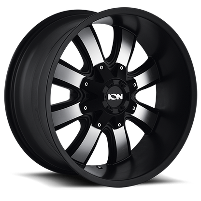 Cast Aluminum Wheels 189 SB 20x9 Machined Face Satin Black ION Wheels