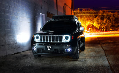 Oracle Jeep Renegade 15-20 LED Fog Halo Kit - ColorSHIFT
