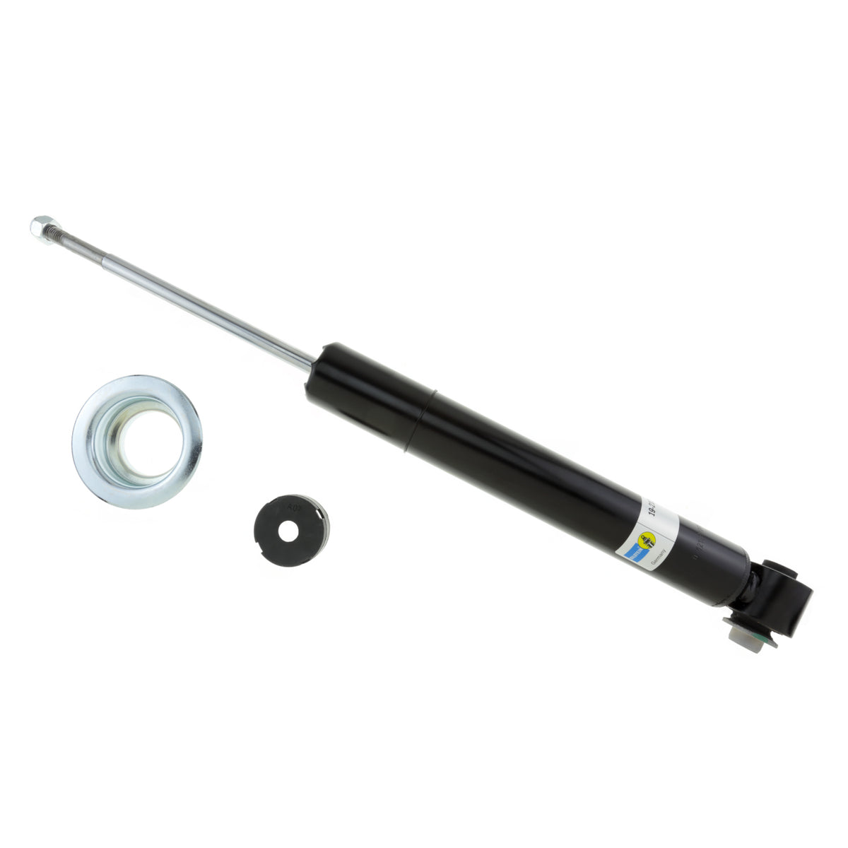 Suspension Shock Absorber Twintube Rear BMW 525i 2007-2004 528i 2010-2008 530i 2007-2004 535i 2010-2008 545i 2005-2004 550i 2010-2006 Eye 15.4mm Stem Black Paint B4 OE Replacement Bilstein