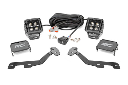 LED Light Kit | Ditch Mount | 2" Black Pair | White DRL | Ram 1500 (19-26)