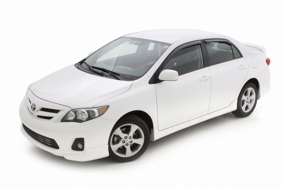 In-Channel Ventvisor Side Window for 2009-2013 Toyota Corolla and More Smoke In-Channel 4 Piece AVS