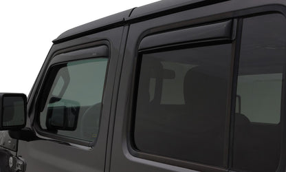 In-Channel Ventvisor Side Window for 2007-2018 Jeep Wrangler and More Smoke In-Channel 4 Piece AVS