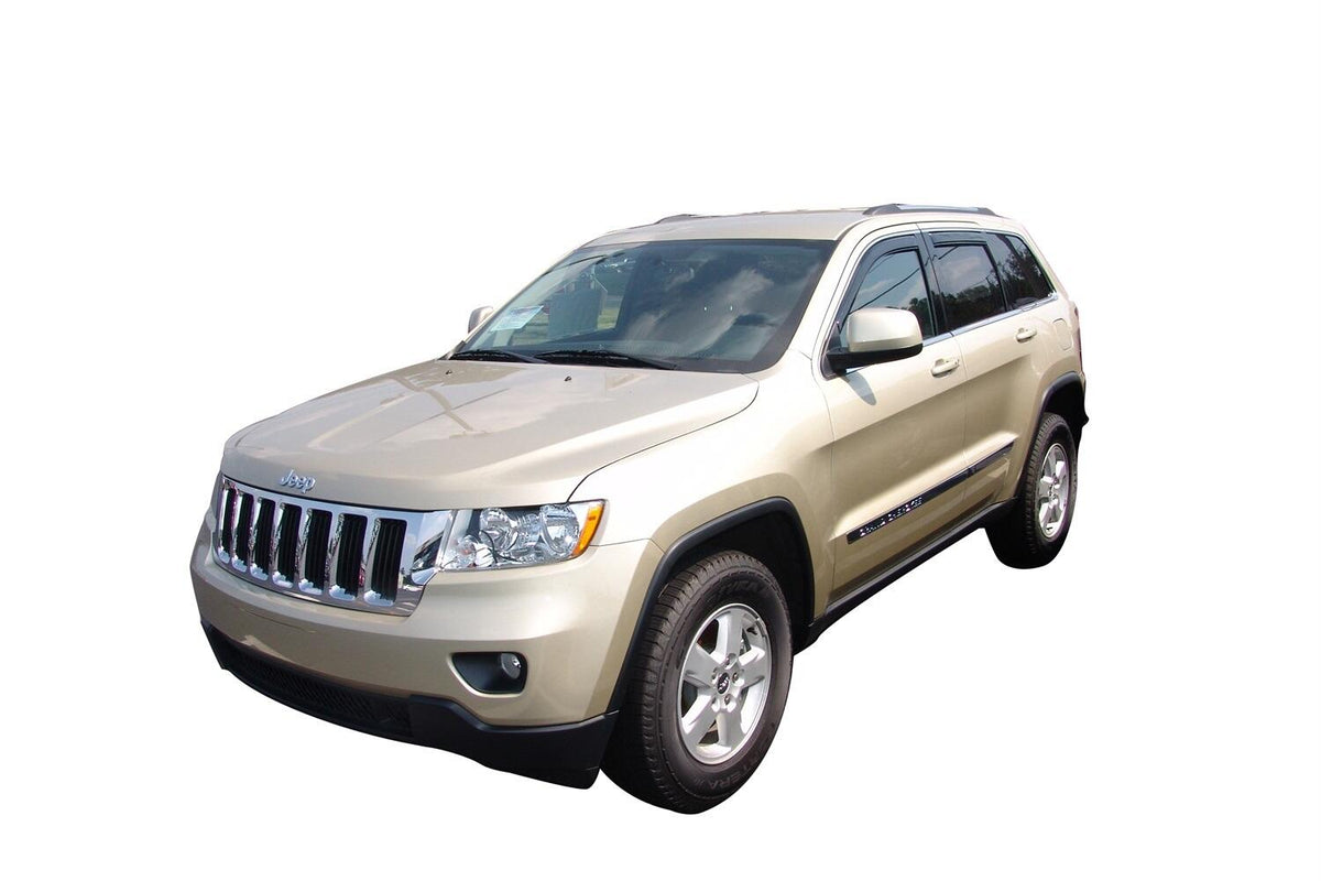 In-Channel Ventvisor Side Window for 2011-2021 Jeep Grand Cherokee Laredo and More Smoke In-Channel 4 Piece AVS