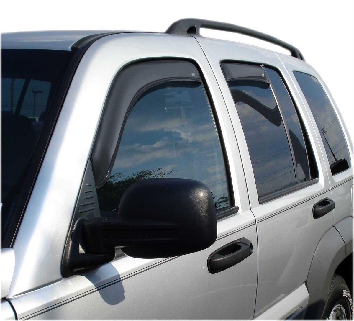 In-Channel Ventvisor Side Window for 2002-2007 Jeep Liberty Smoke In-Channel 4 Piece AVS