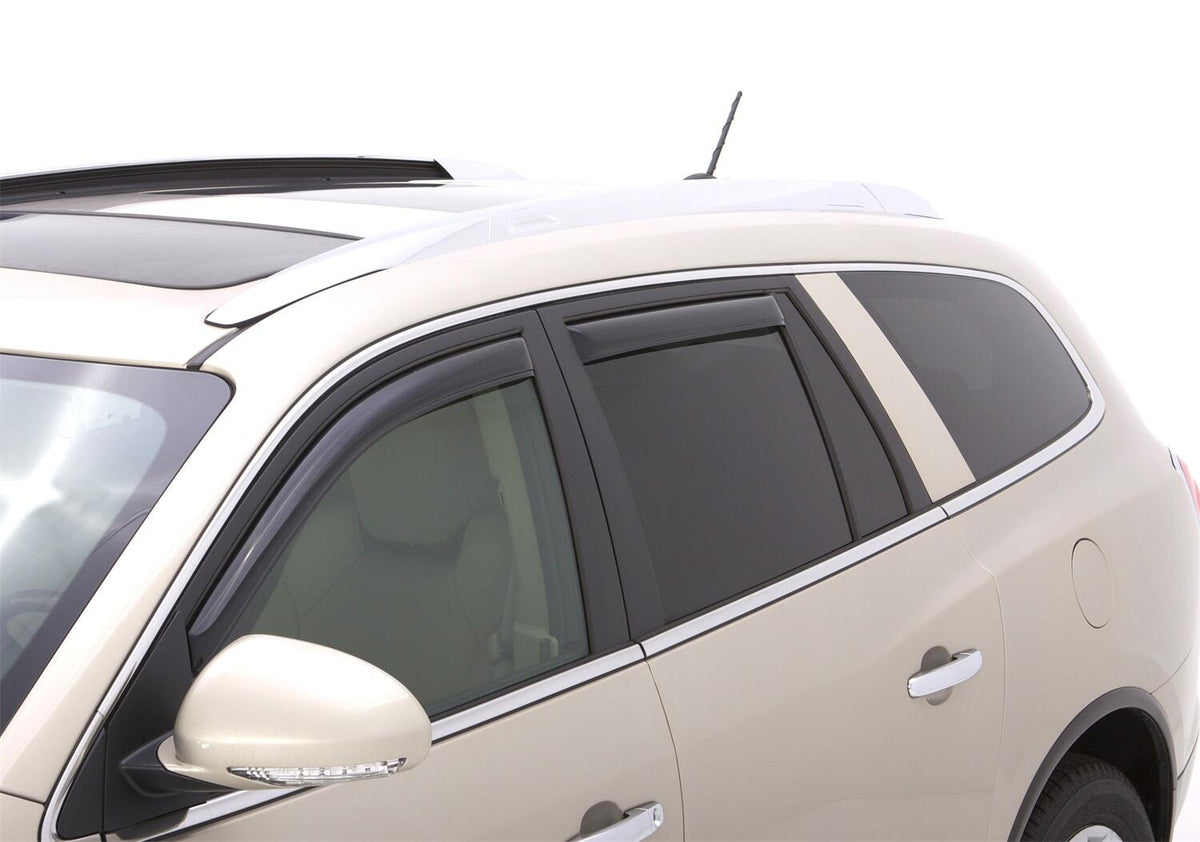 In-Channel Ventvisor Side Window for 2008-2017 Buick Enclave Smoke In-Channel 4 Piece AVS
